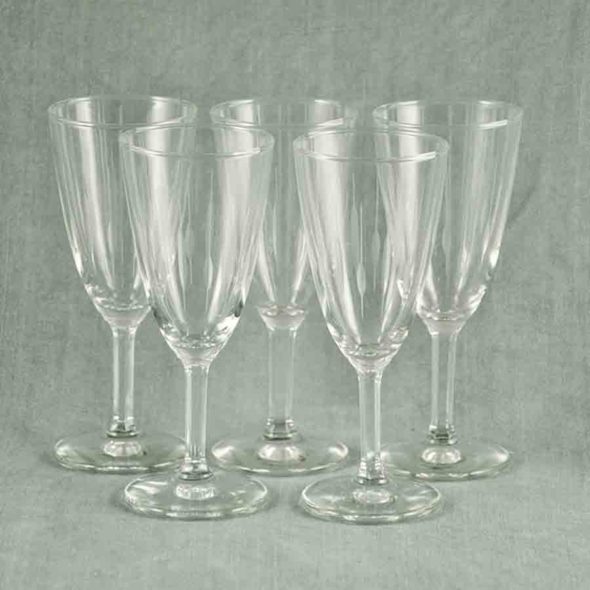5 flutes à champagne 1960 – V 1422