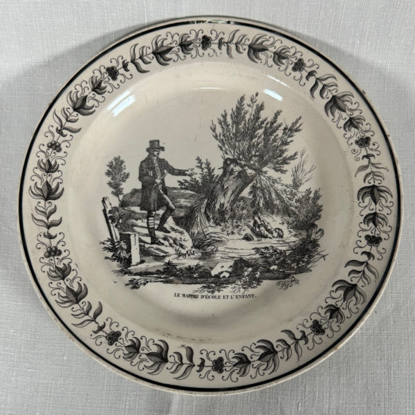 Assiette XIXème à vignette - F 4399
