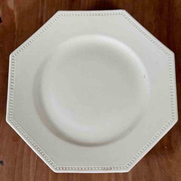 Assiette montée octogonale 1900 Sarreguemines - F 4644