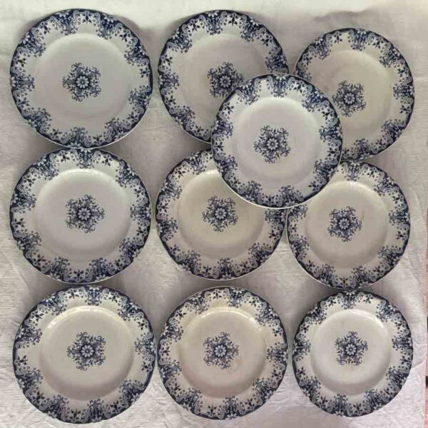 10 assiettes 1900 Longwy "Rouen" - 4688