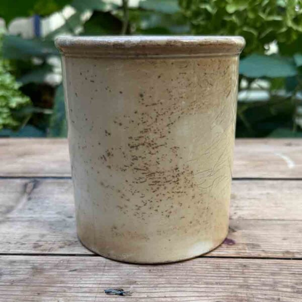 Pot à confiture 19ème en faïence blanche de Creil et Montereau. - C 1648