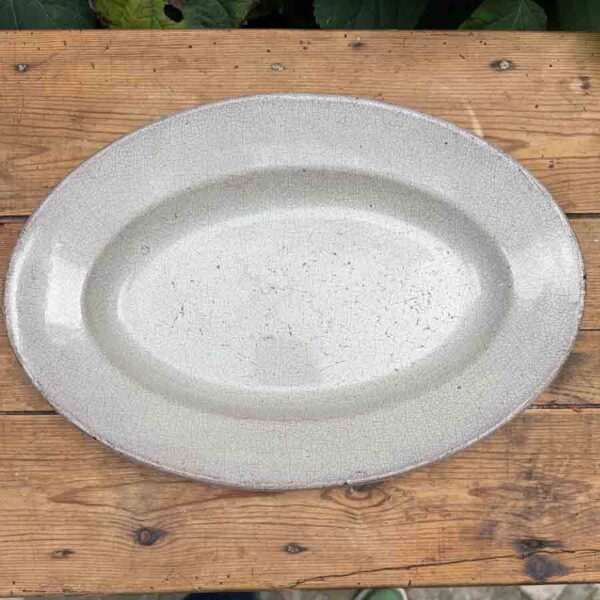 Grand plat ovale 19ème "cul noir" - F 4716
